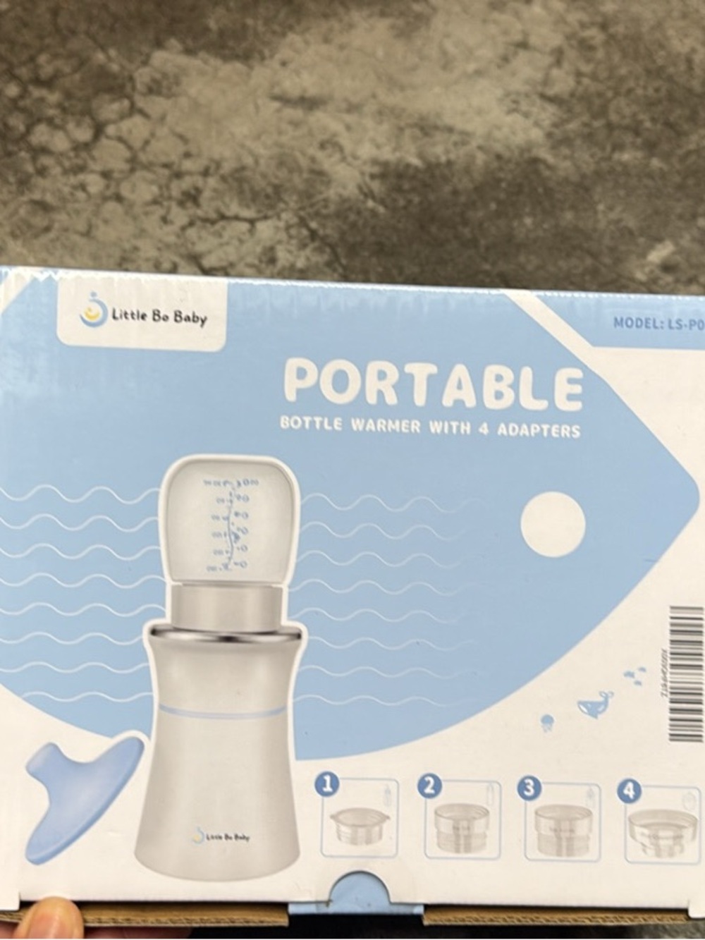 Little Be Baby Portable Bottle Warmer in Light Blue & White